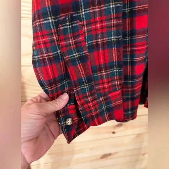 Vintage Pendleton Prince Charles Edward Stewart Tartan Plaid Virgin Wool Shirt - Picture 3 of 10